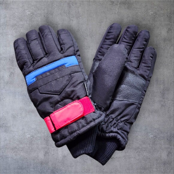 Women’s Large HEAD Thinsulate Winter Gloves Black Red Blue Insulated Ski - Picture 2 of 12